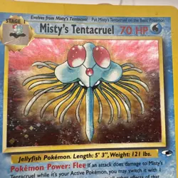 Misty's Tentacruel 10/132 Holo Rare Gym Heroes Pokemon Card MP - Image 2