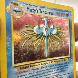 Misty's Tentacruel 10/132 Holo Rare Gym Heroes Pokemon Card MP - Image 3