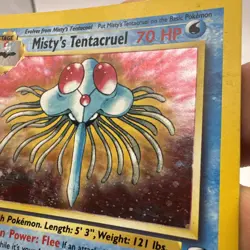 Misty's Tentacruel 10/132 Holo Rare Gym Heroes Pokemon Card MP - Image 4