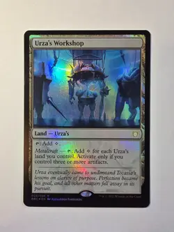 FOIL Urza's Workshop Near Mint MTG Magic BRC Brother's War Commander - Image 1