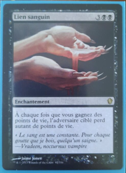 mtg magic Sanguine Bond FRENCH vf fr lien sanguin commander 2013 - Image 1