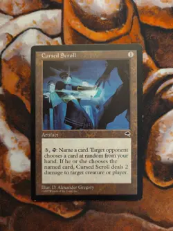 Cursed Scroll Tempest TMP MTG Magic the Gathering 1st Edition Reserved List - Image 1