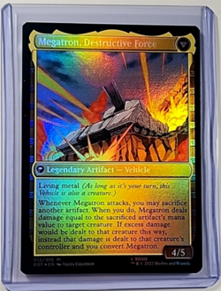 2022 MTG Magic the Gathering BOT Transformers Foil #127 Megatron Tyrant - Image 2