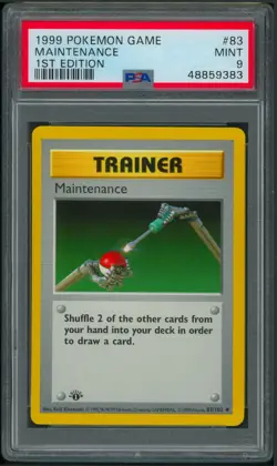 Pokemon 1st Edition Base Set Maintenance 83/102 PSA 9 - Image 1