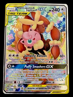 Pokemon TCG Tag Team Mega Lopunny & Jigglypuff GX Alternate Full Art 226/236 - Image 1