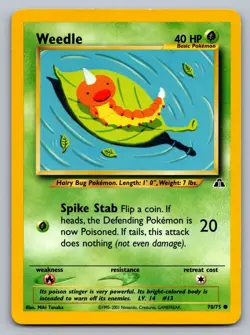 Pokemon TCG Neo Discovery Weedle #70 - Image 1