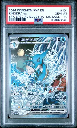 2024 POKEMON SVP EN-SV BLACK STAR PROMO #131 KINGDRA EX PSA 10 - Image 1