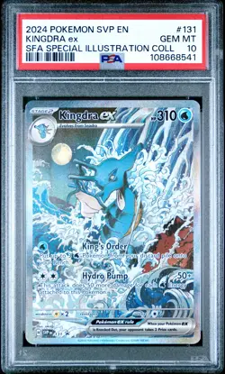 2024 POKEMON SVP EN-SV BLACK STAR PROMO #131 KINGDRA EX PSA 10 - Image 1
