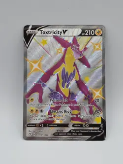 Pokemon TCG Toxtricity V Shining Fates SV112/SV122 Holo Shiny Holo Rare - Image 1