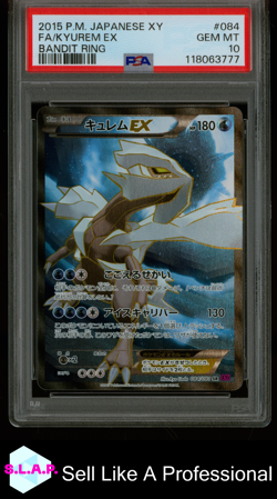 FA/KYUREM EX BANDIT RING POKEMON JAPANESE XY BANDIT RING 2015 084 PSA 10 - Image 1