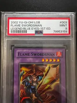Flame Swordsman LOB-003 Super Rare 1st Edition PSA 9 MINT Yugioh - Image 2