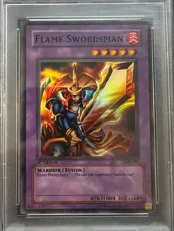 Flame Swordsman LOB-003 Super Rare 1st Edition PSA 9 MINT Yugioh - Image 3