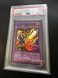 Flame Swordsman LOB-003 Super Rare 1st Edition PSA 9 MINT Yugioh - Image 4