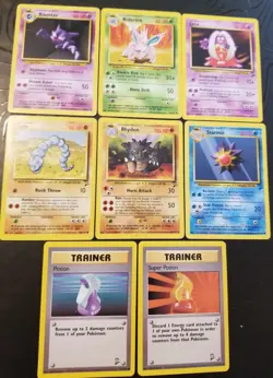 100+ Pokemon Card Lot Base Set 1 2 Jungle Fossil Team Rocket Gym Challenge Neo - Image 1