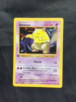 Pokemon Cards: Base Set 1st Edition Common: Drowzee 49/102 - Image 1