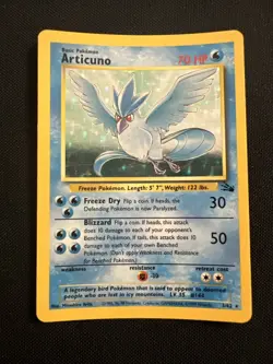 Articuno 2/62 - Pokemon Fossil Unlimited Holo Rare - WOTC 1999 Pokemon Card - Image 1