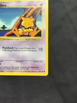 Pokemon Cards: Base Set 1st Edition Common: Abra 43/102 - Image 4