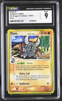 CGC 9 MINT Pinsir 2006 EX Dragon Frontiers 9/101 Holo Pokemon Card - Image 1