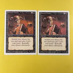 MTG Demonic Tutor Revised Edition x2 - Near Mint Magic The Gathering Cards - Image 1
