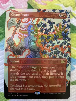 Chaos Warp *FOIL BORDERLESS* 2X2 MTG NM/MT Double Masters 2022 Combined Shipping - Image 1