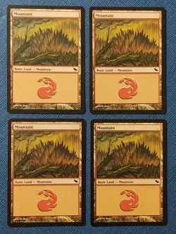 MTG 4x Mountain (#296) x4 NM Shadowmoor Magic Playset Basic Land RK Post - Image 2