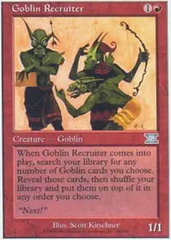 MTG Goblin Recruiter, Sixth Edition, Heavily Played, English - Image 1