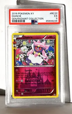 2016 Pokemon XY Diancie Gen. Radiant Collection RC22 PSA 5 EX (5/10) - Image 1