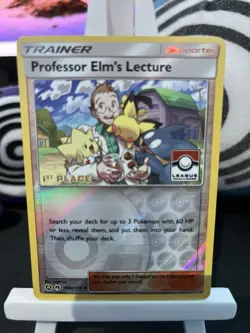 Pokemon Professor Elm's Lecture Stamped 188a/214 1st Place League Challenge MINT - Image 1