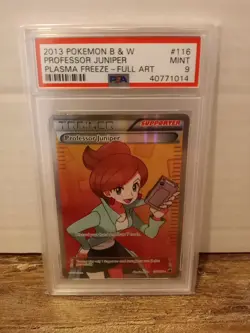 Pokemon Professor Juniper 116/116 B&W Plasma Freeze Full Art Holo - PSA 9 MINT - Image 1