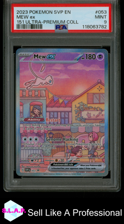 MEW EX 151 ULTRA-PREMIUM COLL POKEMON SVP EN-SV BLACK STAR PROMO 2023 053 PSA 9 - Image 1