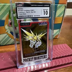 💥1997 Zapdos Bandai Carddas Prism Holo #145 Pocket Monsters Pokemon CGC 10💥 - Image 4