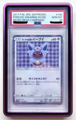 Pokemon Poncho Wearing Eevee #140 SM-P - Espeon Poncho - PSA 10 - Image 1