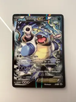 Pokemon TCG Blastoise EX XY122 Full Art Holo Black Star Promo - Image 1