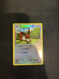 STAFF 2012 B&W Dex City Championships Eevee 84/108 Cross Hatch HOLO Pokemon TCG - Image 1
