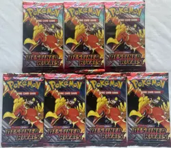 Pokemon TCG Destined Rivals Sealed Booster Packs Lot of (7) New #3 - Image 1