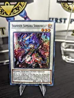 Yu-Gi-Oh! Shamisen Samsara Sorrowcat DABL-EN044 Super Rare - Image 1