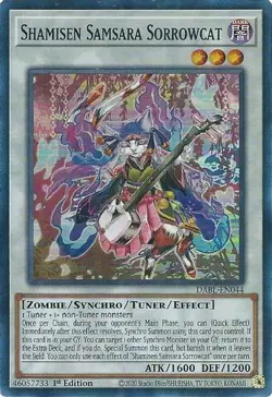 Yu-Gi-Oh! Shamisen Samsara Sorrowcat DABL-EN044 Super Rare - Image 2