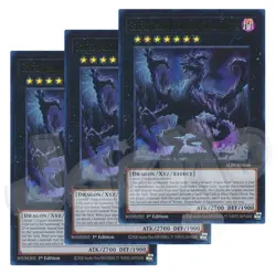 Yugioh Eclipse Dragon Ruler of Catastrophes x 3 - 1st Ultra Rare NM Free Holo - Image 1