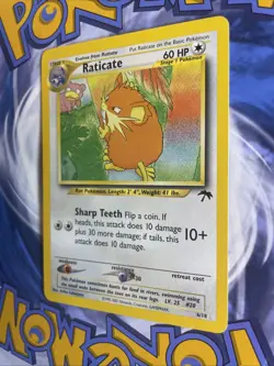 Pokemon TCG Raticate 6/18 Southern Islands Promo Slowpoke Pokemon Card LP+ - Image 3