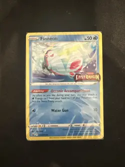 Pokemon TCG Finneon Sword & Shield SWSH240 Holo Promo Card Deck - Lost Origin - Image 1