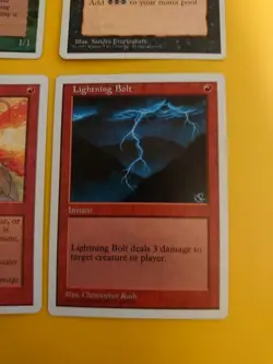 Dark Ritual ,Pyroblast,Lightning Bolt, Ley druid. Old Vintage. MTG Card - Image 2