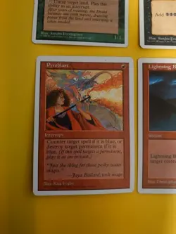 Dark Ritual ,Pyroblast,Lightning Bolt, Ley druid. Old Vintage. MTG Card - Image 3