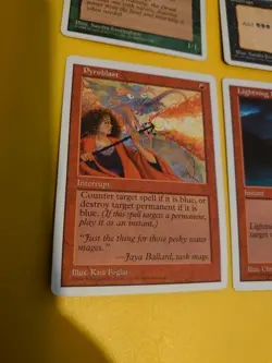 Dark Ritual ,Pyroblast,Lightning Bolt, Ley druid. Old Vintage. MTG Card - Image 4