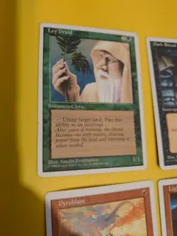 Dark Ritual ,Pyroblast,Lightning Bolt, Ley druid. Old Vintage. MTG Card - Image 5