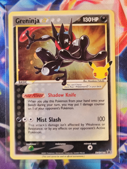 Pokemon Greninja Gold Star SWSH144 Celebrations Promo Cosmo Holo Card - LP - Image 3