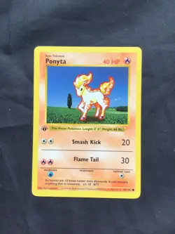 Pokemon Cards: Base Set 1st Edition Common: Ponyta 60/102 - Image 1