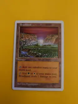 Brushland 5th Edition land Old Vintage. Magic the Gathering Card - Image 1