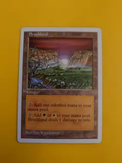 Brushland 5th Edition land Old Vintage. Magic the Gathering Card - Image 2