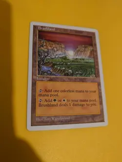 Brushland 5th Edition land Old Vintage. Magic the Gathering Card - Image 4