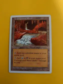 Underground River. Rare Land 5th Edition Old Vintage. Magic the Gathering Card - Image 1